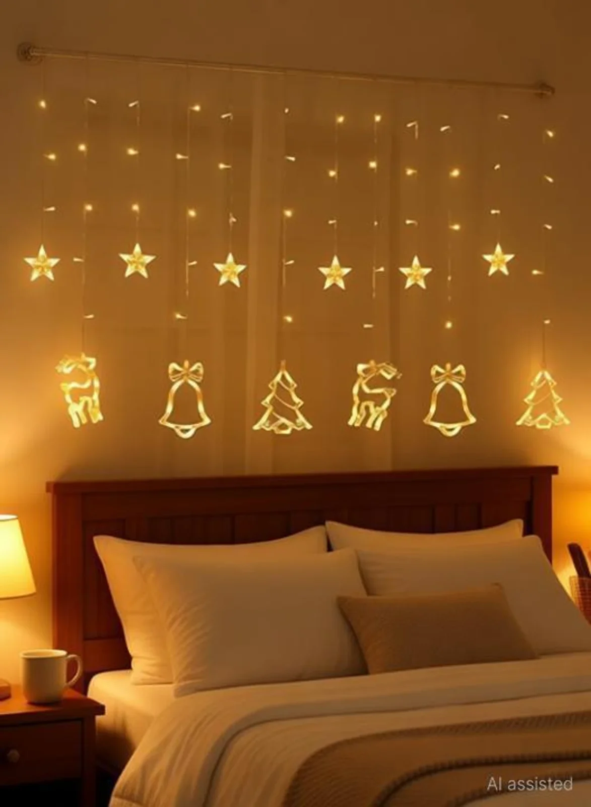 Trust Ware 138 LEDs 3 m Yellow Color Changing, Flickering, Steady Bell Rice Lights